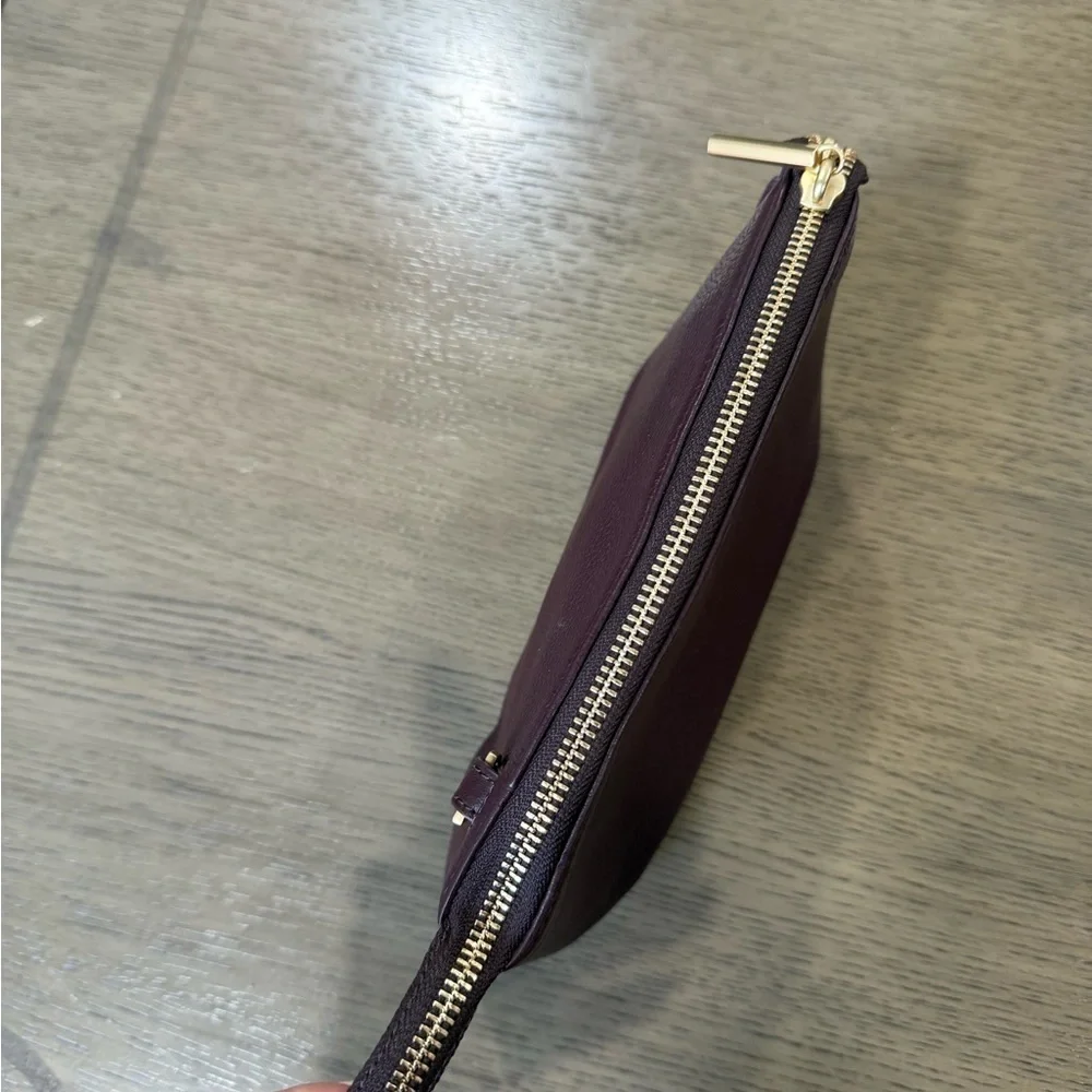 Dagne dover Elegant Burgundy Leather Clutch - Picture 5 of 11